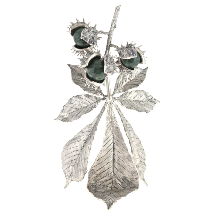 The author's bronze sculpture "Chestnut Branch"