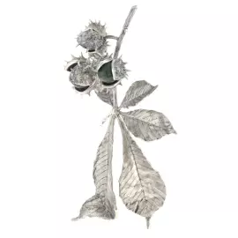 The author's bronze sculpture "Chestnut Branch"