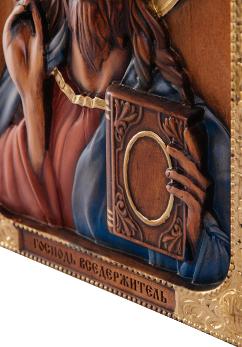 Carved beech icon "Jesus Christ"