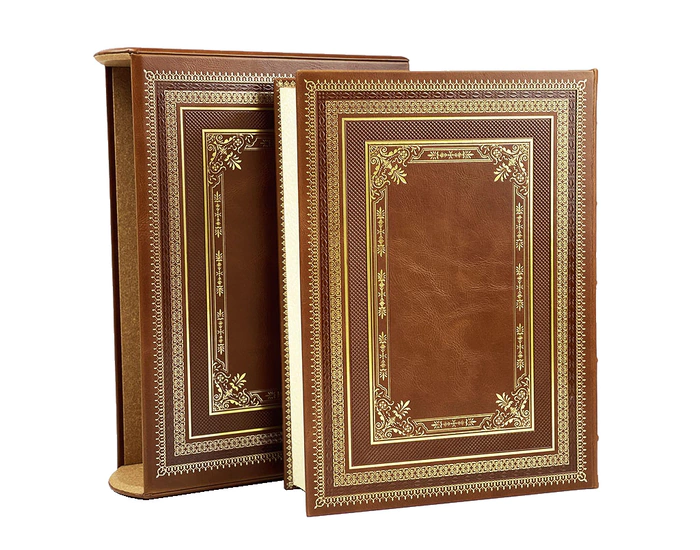 Leather-bound book "Chronicle narrative of Little Russia" in a case
