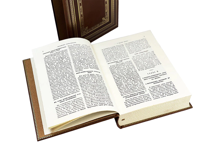 Leather-bound book "Chronicle narrative of Little Russia" in a case