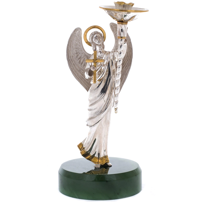 Silver candle holder "Angel"