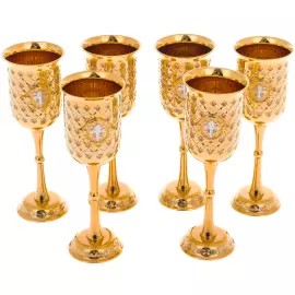 Набор чарок "Флорентийская лилия" на 6 персон, Златоуст