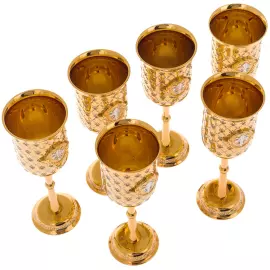 Набор чарок "Флорентийская лилия" на 6 персон, Златоуст