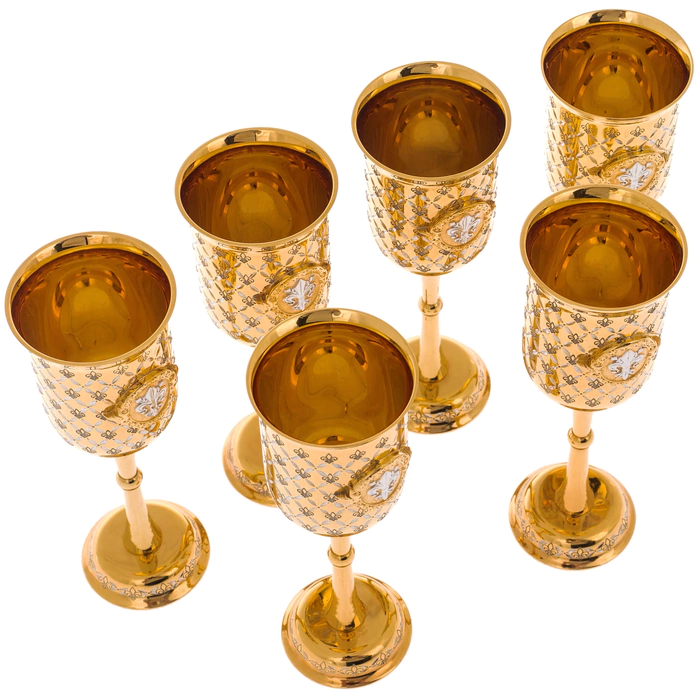 6pcs set of charms "Florentine lily" Zlatoust