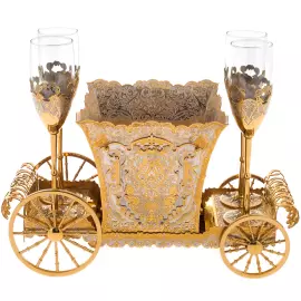 Набор для шампанского "Великолепный век" с бокалами, ведром для льда и подставкой, на 4 персоны, Златоуст