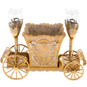 Champagne set "Magnificent Century" with glasses, ice bucket and stand, Zlatoust