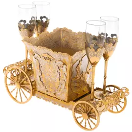 Набор для шампанского "Великолепный век" с бокалами, ведром для льда и подставкой, на 4 персоны, Златоуст