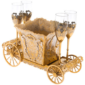 Champagne set "Magnificent Century" with glasses, ice bucket and stand, Zlatoust