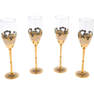 Champagne set "Magnificent Century" with glasses, ice bucket and stand, Zlatoust