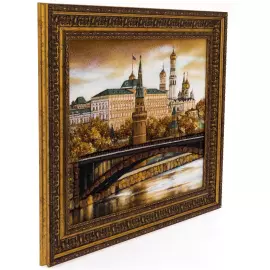 Картина из янтаря "Москва. Утро"