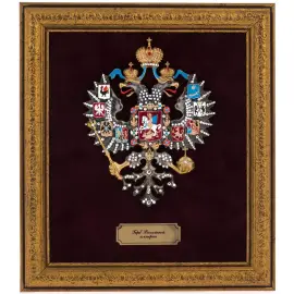 Панно "Герб Российской империи" со стразами