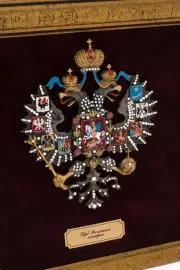 Панно "Герб Российской империи" со стразами