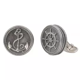 Запонки "Мореходы" из серебра