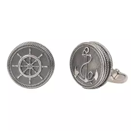 Запонки "Мореходы" из серебра