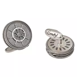Запонки "Мореходы" из серебра