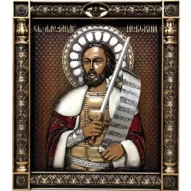 Икона из дерева "Св. Князь Александр Невский"