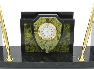 A desktop set of a head made of a coil "Shield"