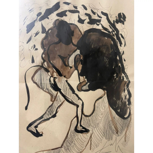 A handwritten drawing by the artist Salvador Dali