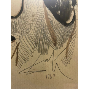 A handwritten drawing by the artist Salvador Dali