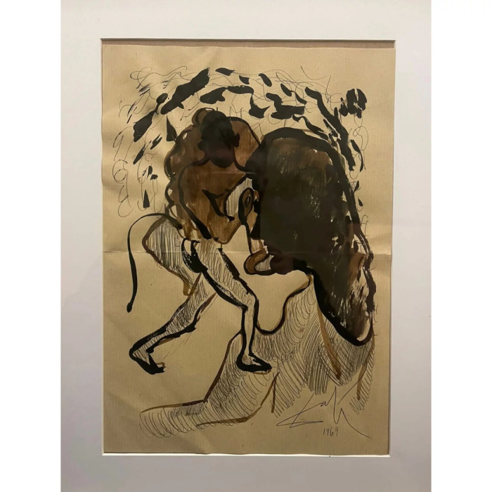 A handwritten drawing by the artist Salvador Dali