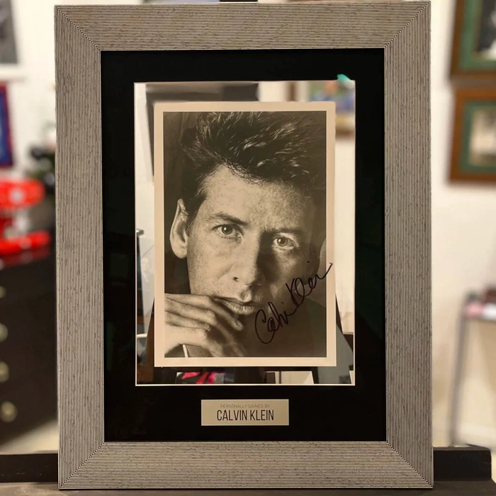 Autographed photo by designer Calvin Klein