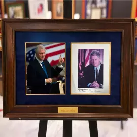 Фото с автографом политика Билла Клинтона