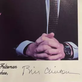 Фото с автографом политика Билла Клинтона