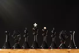 Chess chest made of Karelian birch "Aristocrat"