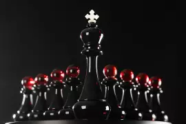 Chess chest made of Karelian birch "Aristocrat"