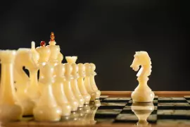 Chess chest made of Karelian birch "Aristocrat"