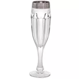 Set of 6 champagne glasses "Line"