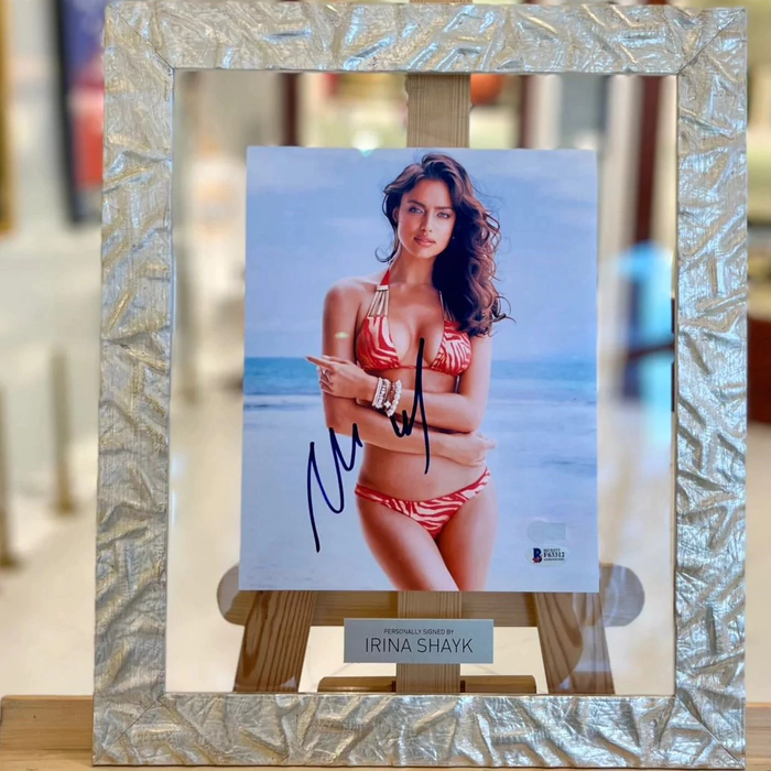 Autographed photo of supermodel Irina Shayk
