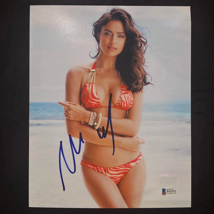 Autographed photo of supermodel Irina Shayk