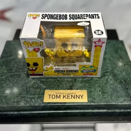 Игрушка "Губка Боб Квадратные Штаны" с автографом Тома Кенни, мрамор зеленый