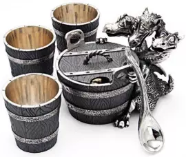 Икорница "Змей Горыныч" со стопками