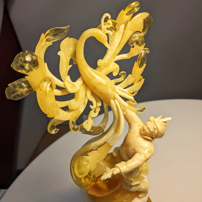 Amber statuette "Firebird"