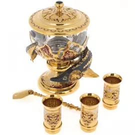 Икорница "Подводный мир" эмаль, Златоуст