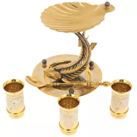 Набор икорный "Белуга" черный жемчуг, Златоуст на 3 персоны