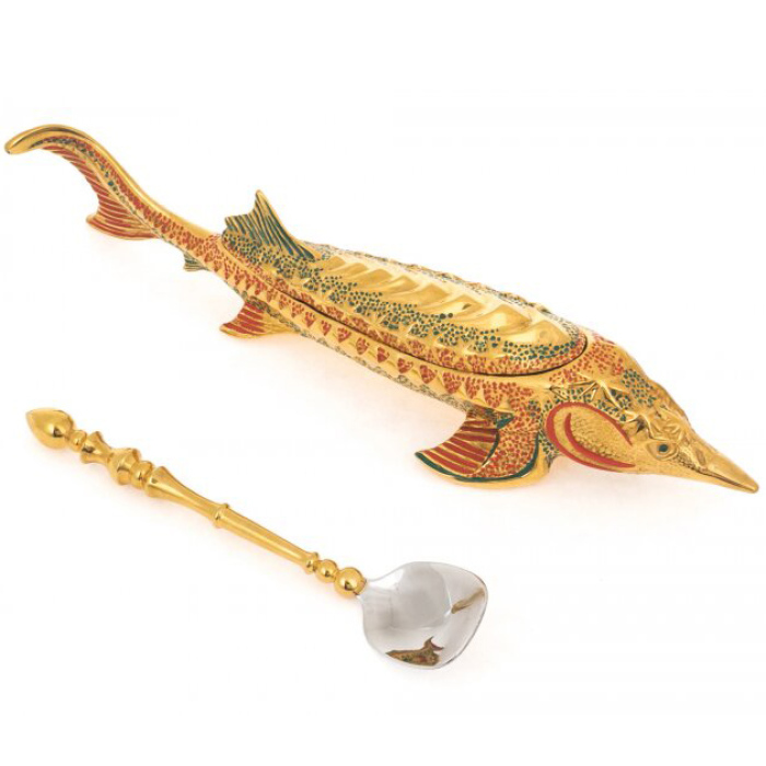 Caviar bowl "Sturgeon" Zlatoust