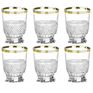 Set of Peterhof crystal water glasses for 6 persons