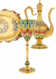 Набор для вина "Цветок востока" на 6 персон, Златоуст