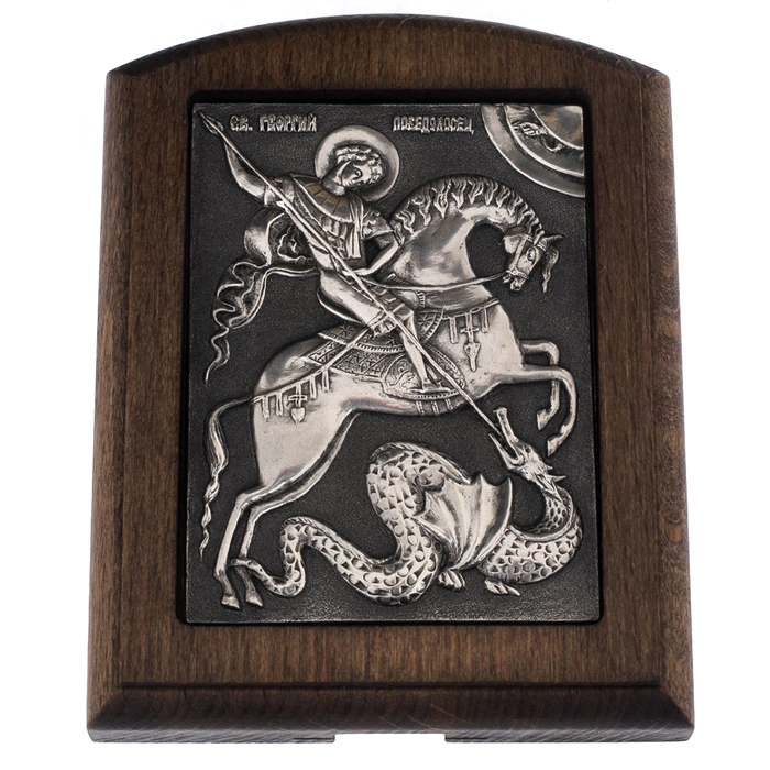 Gift set with the book "The Code of Honor of a Russian officer" and the icon "George the Victorious"