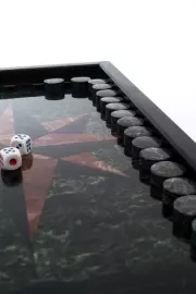 Нарды из змеевика и лемезита "Звезда"