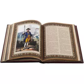 Подарочная книга в кожаном переплёте "Великие русские полководцы"