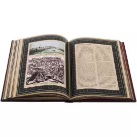 Подарочная книга в кожаном переплёте "Великие русские полководцы"
