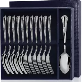 Серебряный столовый набор "Фаворит": вилка и ложка, на 6 персон