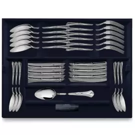 Серебряный десертный набор "Фаворит": вилка, ложка, нож, чайная ложка, на 6 персон