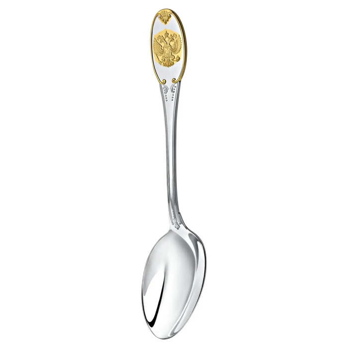 Silver set of tablespoons "Unity" with gilding, for 6 persons