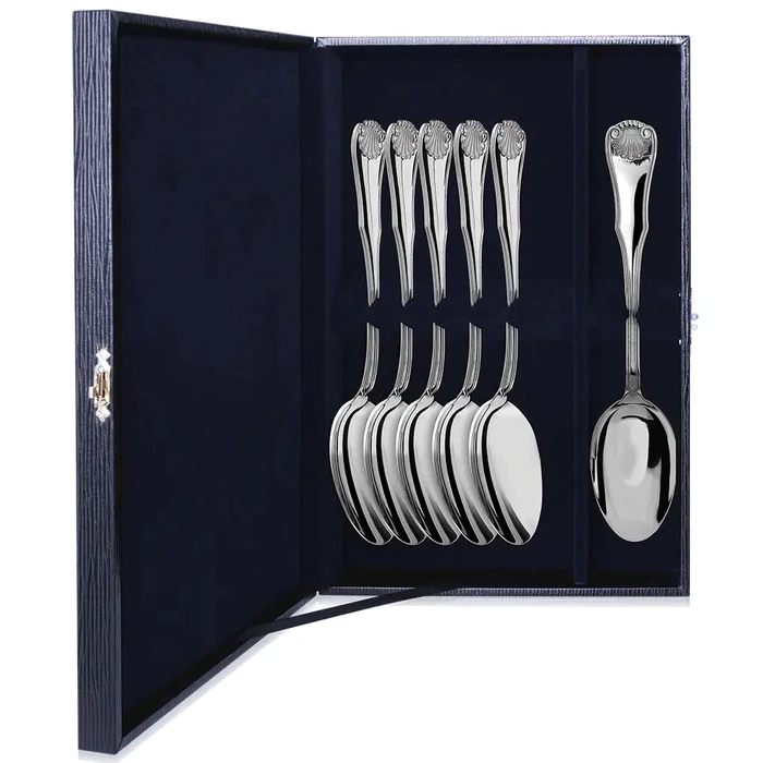 Silver set of tablespoons "Visit" for 6 people